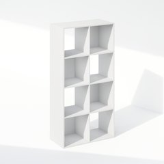 Pelli Cubic Storage Cabinet, Bookcase, Bookshelf, 8-Cube, White