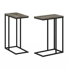Camnus Modern Living Sofa Side Table, French Oak Grey, Set of 2