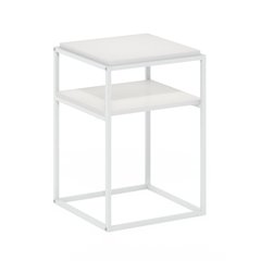 Moretti Modern Lifestyle Stackable Shelf, 2-Tier, Solid White/White