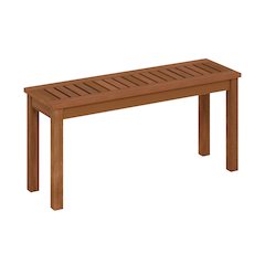 Outdoor Bench, Backless Garden Bench, for Patio, Deck, Garden, Light Wood