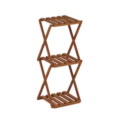 Outdoor Toolless Multipurpose Folding Display Shelf, Plant Stand, Side Table