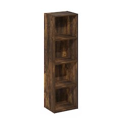 Pasir 4-Tier Open Shelf Bookcase, Amber Pine