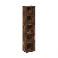 Pasir 5-Tier Open Shelf Bookcase, Amber Pine