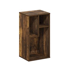 Daly 3-Cube Irregular Cubes Bookcase, Bookshelf, Storage Organizer, Amber Pine