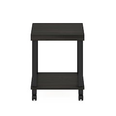 TURN-N-TUBE Night Stand, 2-Tier Thick Tabletop, End Table, Espresso