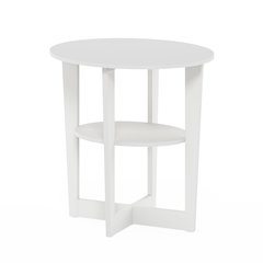 JAYA Oval End Table, Side Table, Nightstand, White