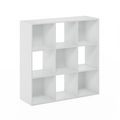 Multipurpose Clothing & Closet Storage Organizer Shelf, 9-Cube, White