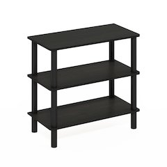3-Tier Freestanding Shoe Rack Storage Organizer, Espresso/Black
