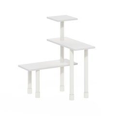 Turn-N-Tube 3-Tier Multipurpose Corner Countertop Organizer Shelf, White/White