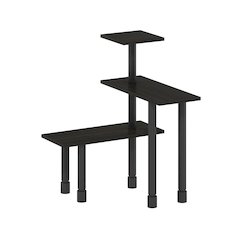 3-Tier Multipurpose Corner Countertop Organizer Shelf, Espresso/Black