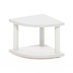 Turn-N-Tube 2-Tier Corner Countertop Organizer Shelf, White/White