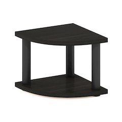 Turn-N-Tube 2-Tier Corner Countertop Organizer Shelf, Espresso/Black
