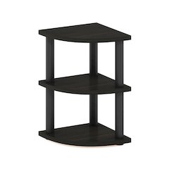 Turn-N-Tube 3-Tier Corner Countertop Organizer Shelf, Espresso/Black