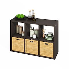 Hermite 6-Cube Open Shelves Kitchen Storage, Kitchen Island, Bakers Rack