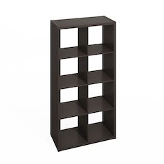 8-Cube Kitchen Storage, Bakers Rack, Kitchen Island with Storage, Black Oak