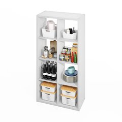 Hermite 8-Cube Open Shelves Kitchen Storage, Kitchen Island, Bakers Rack