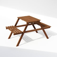 Tioman Outdoor Hardwood 3-Tier Freestanding Plant Stand, Plant Shelf Organizer