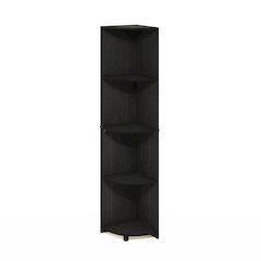 Econ 4-Tier Corner Shelf Bookcase, Bookshelf, Espresso