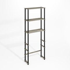Turn-N-Tube Freestanding Over-The-Toilet Storage Rack with 3 Shelves