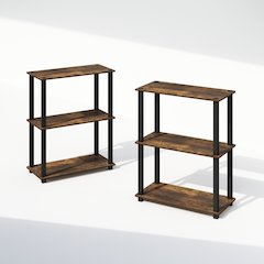 Turn-S-Tube 3-Tier Compact Shelf Display Rack with Square Tube,Set of 2