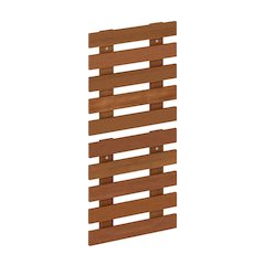 Outdoor Hardwood Lifestyle Hanging Wall Planter in Teak Oil, Set of 2, Natural