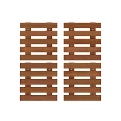 Outdoor Vertical Wall Planter, Set of 4 Wooden Hanging Planters, Light Wood