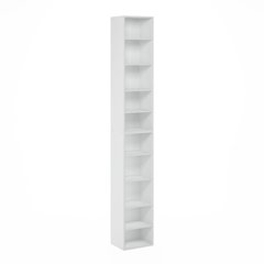 Pasir 10-Tier Open Shelf Bookcase, White