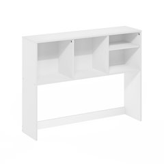 Classic Desktop Bookshelf Storage Hutch, Desk Organizer with 4 Shelves, White