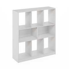 Daly 8-Cube Horizontal Bookcase, Bookshelf, Storage Organizer, 35 Width, White