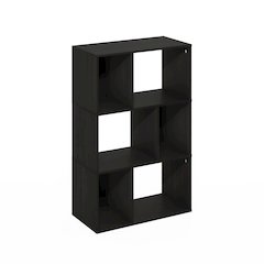 Daly 6-Cube Irregular Cubes Bookcase, Bookshelf, Storage Organizer, Espresso
