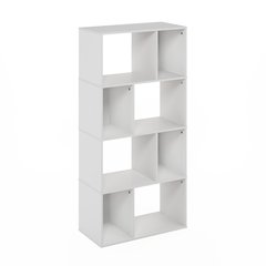 Daly 8-Cube Irregular Cubes Bookcase, Bookshelf, Storage Organizer, White