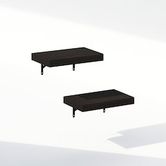 Tanna 15-Inch Wall Mounted Bathroom Floating Display Shelves, Set of 2