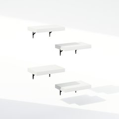 Tanna 15-Inch Wall Mounted Bathroom Floating Display Shelves, Set of 4