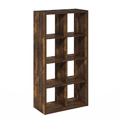Cubicle Open Back Decorative Cube Storage Organizer, 8-Cube, Amber Pine