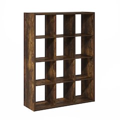 Cubicle Open Back Decorative Cube Storage Organizer, 12-Cube, Amber Pine