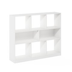 Daly 8-Cube Horizontal 3 Tier Bookcase, Bookshelf, Storage Organizer, 47 Width