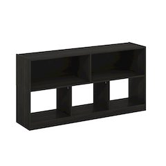 Daly 5-Cube Horizontal 2 Tier Bookcase, Bookshelf, Storage Organizer, 47 Width