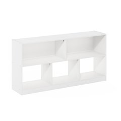 Daly 5-Cube Horizontal 2 Tier Bookcase, Bookshelf, Storage Organizer, 47 Width