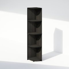 Furinno Basic 4-Tier Corner Multipurpose Standing Shelf, Espresso