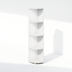Furinno Basic 4-Tier Corner Multipurpose Standing Shelf, White