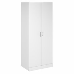 Robin Wardrobe Cabinet, Wardrobe Closet with Hanging Rod, White