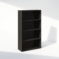 Simple Open Shelf, Bookcases, 4-Tier, Espresso