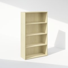 Simple Open Shelf, Bookcases, 4-Tier, Steam Beech