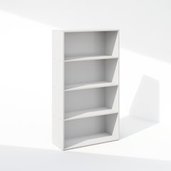 Simple Open Shelf, Bookcases, 4-Tier, White