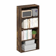 Basic 4-Tier Open Shelf Bookcase, Bookshelf, Storage Organizer, 7 x 17 x 35