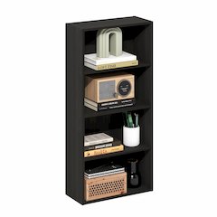 Basic 4-Tier Open Shelf Bookcase, Bookshelf, Storage Organizer, 7 x 17 x 35