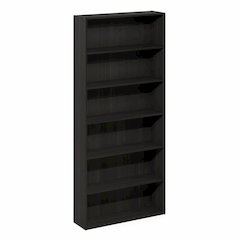 Basic 6-Tier Open Shelf Bookcase, Bookshelf, Storage Organizer, Espresso