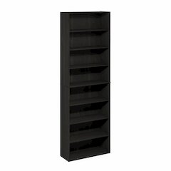 Basic 8-Tier Open Shelf Bookcase, Bookshelf, Storage Organizer, Espresso