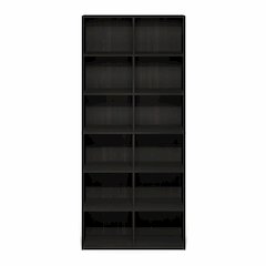 Basic 12-Cube Open Shelf Bookcase, Bookshelf, Storage Organizer, Espresso