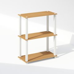 Turn-S-Tube 3-Tier Multipurpose Bookcase, Shelf Display Rack